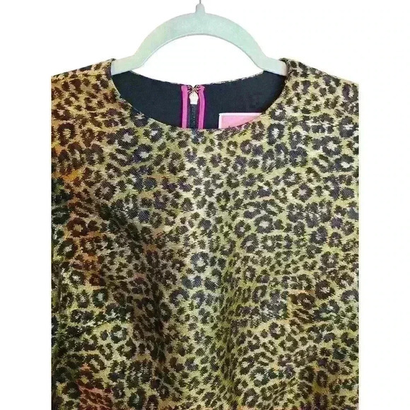 Kate Spade Leopard Lurex Jacquard Taxi Dress Size 2 NWOT - Picture 6 of 10